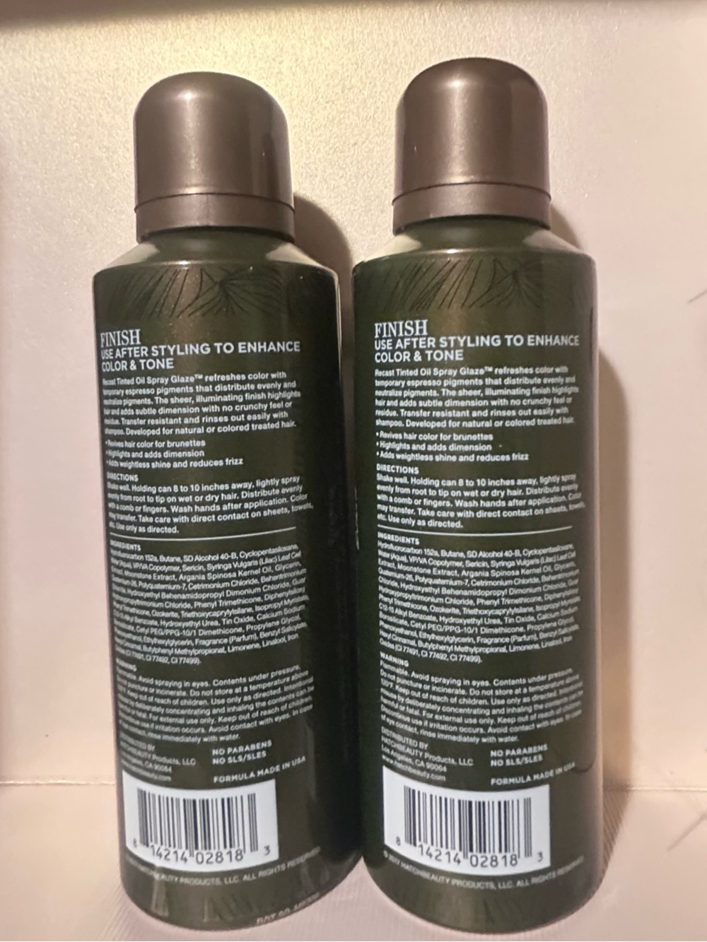 2 pk ORLANDO PITA PLAY BRUNETTE RECAST TINT OIL SPRAY GLAZE 5.0 oz / 141 g - Picture 5 of 5